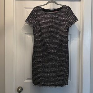 Eliza J Black and White Tweed Dress